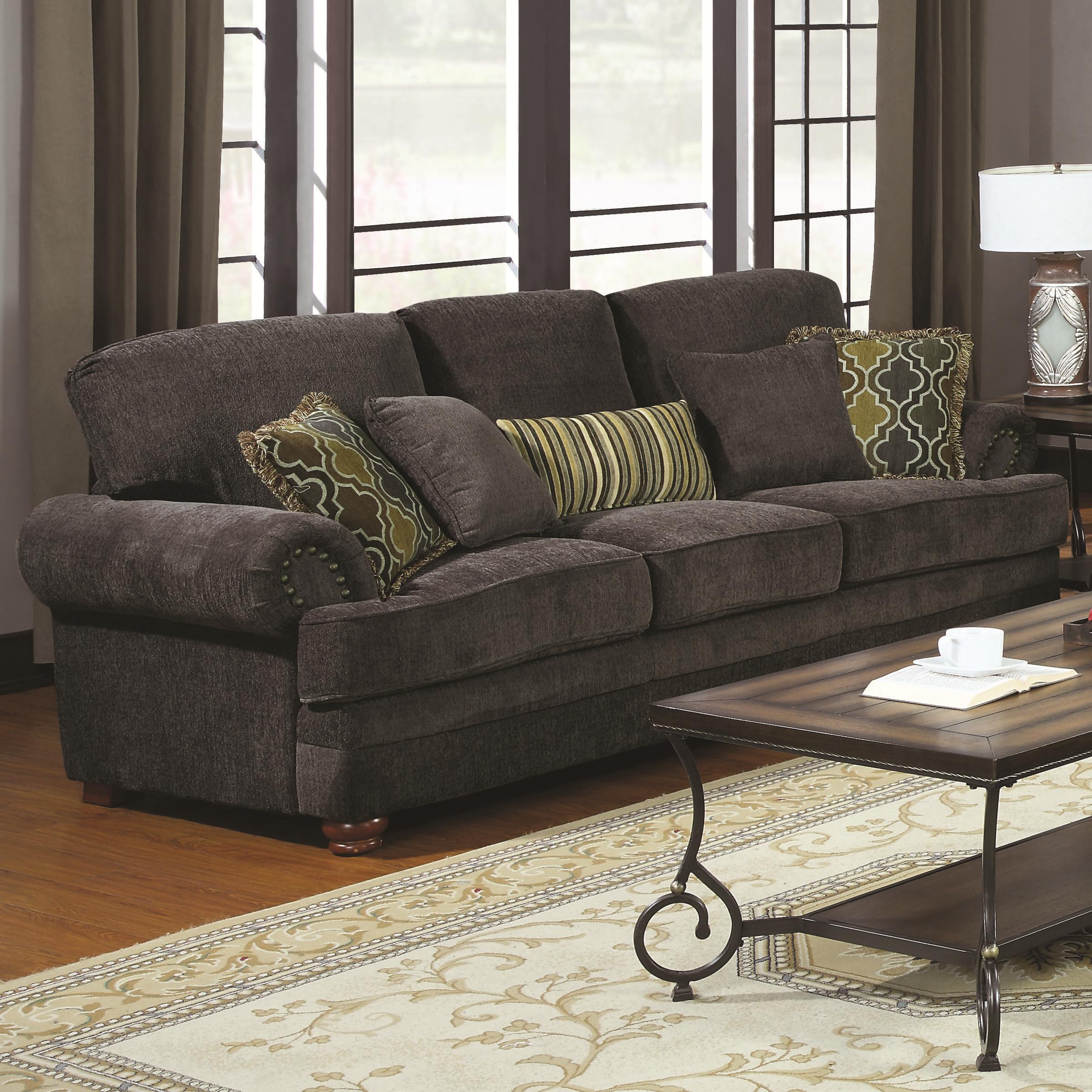 Coaster Colton Traditional Sofa with Elegant Design Style Miskelly